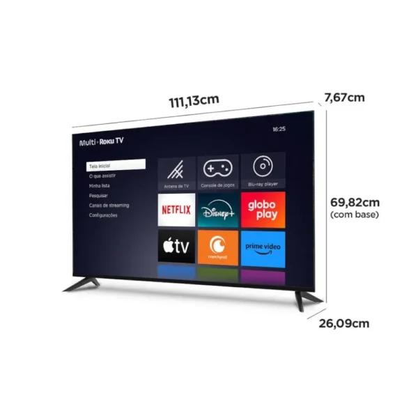 Smart TV Multi 50 polegadas TL059M Roku 4K Com Espelhamento de Tela - MULTI - Imagem 2