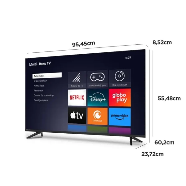 Smart TV FHD 43 pol Dled Wi-fi Multi Roku - TL056MOUT - Imagem 2