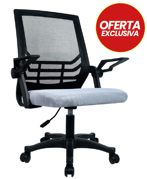 CADEIRA OFFICE, PRETO/CINZA LC1