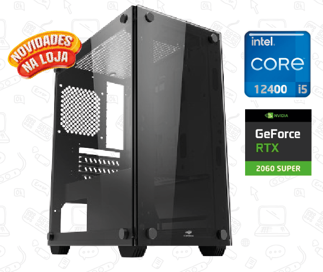 CPU gamer Intel core I5 12400 vídeo Rtx2060 super 8gb
